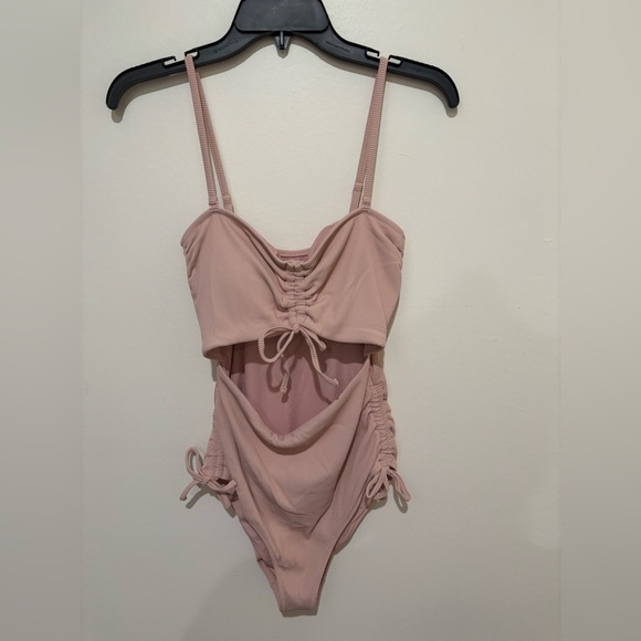 Aerie Pink One Piece Swimsuit with Adjustable Straps - Picture 1 of 4